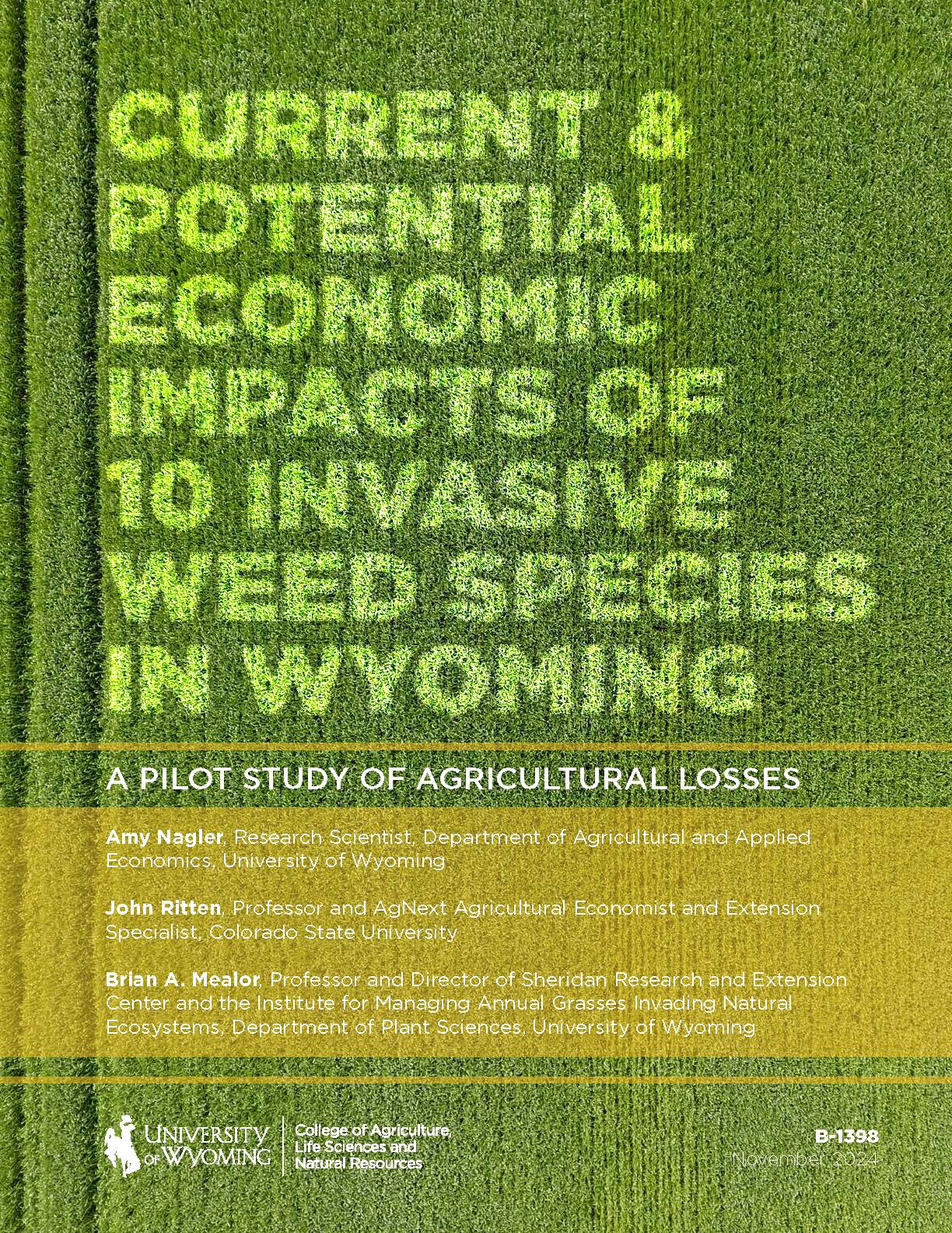 University of Wyoming Extension publication cover